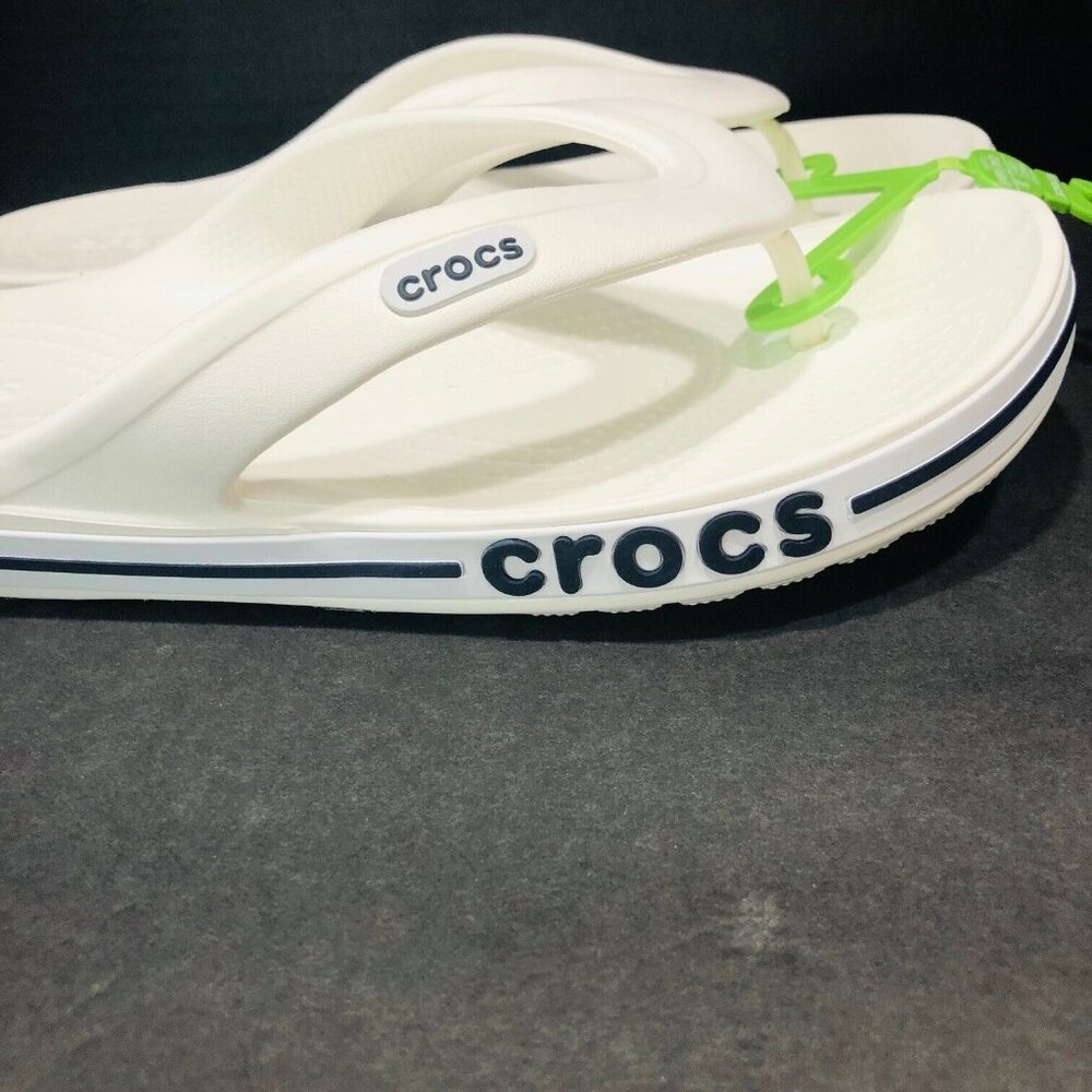 NWT Crocs Mens Bayaband Thongs Sandals Shoes Beach Coastal White Men 10 Women 12